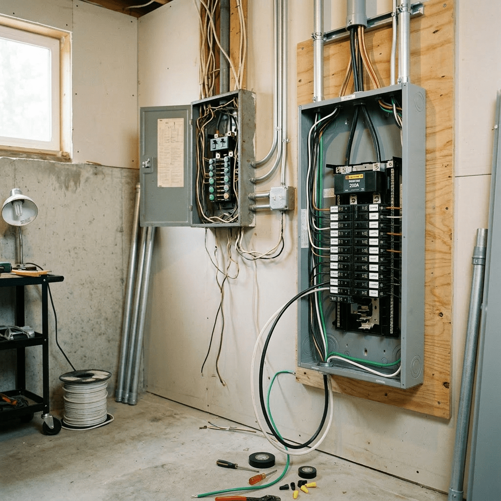 Remove the man from panel area